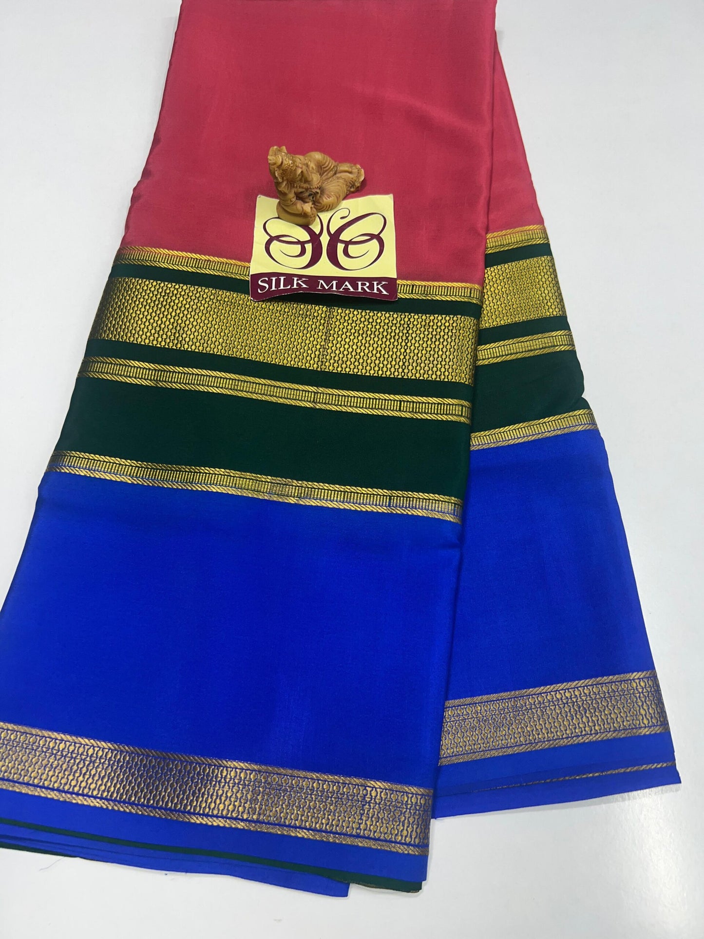 PURE MYSORE CREPE SILK WITH EMBROIDERY SAREE WITH BLOUSE PIECE - SK-478-PMCSWESWBP