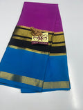 PURE MYSORE CREPE SILK WITH EMBROIDERY SAREE WITH BLOUSE PIECE - SK-483-PMCSWESWBP