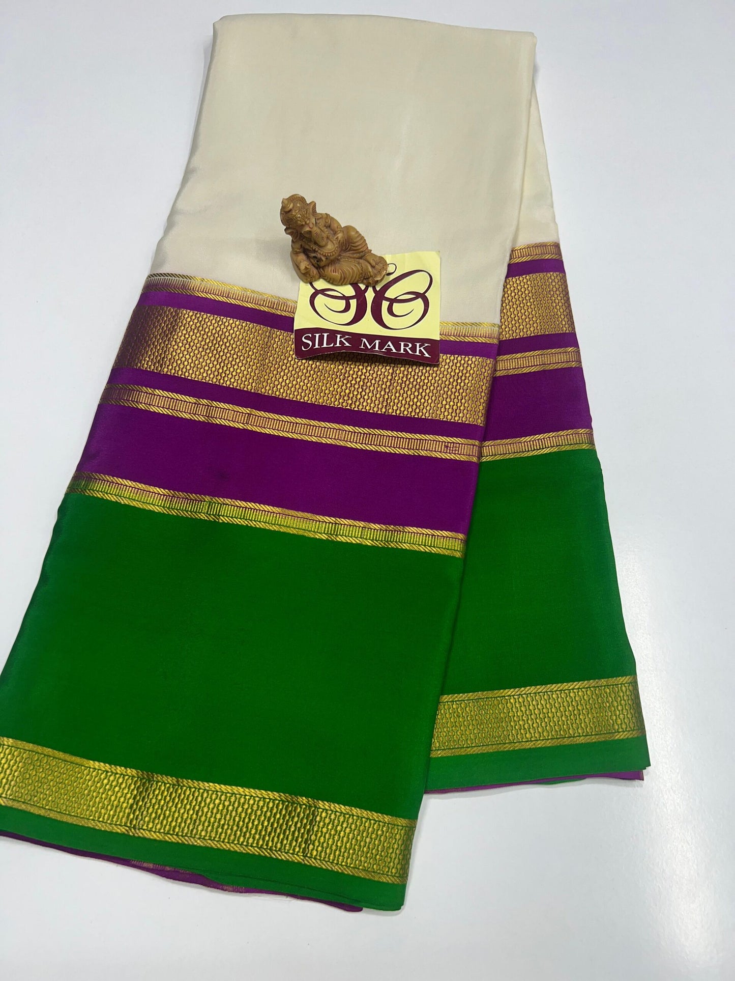PURE MYSORE CREPE SILK WITH EMBROIDERY SAREE WITH BLOUSE PIECE - SK-480-PMCSWESWBP
