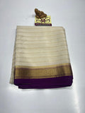 PURE MYSORE CREPE SILK WITH EMBROIDERY SAREE WITH BLOUSE PIECE - SK-487-PMCSWESWBP