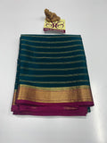 PURE MYSORE CREPE SILK WITH EMBROIDERY SAREE WITH BLOUSE PIECE - SK-495-PMCSWESWBP