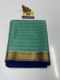 PURE MYSORE CREPE SILK WITH EMBROIDERY SAREE WITH BLOUSE PIECE - SK-498-PMCSWESWBP