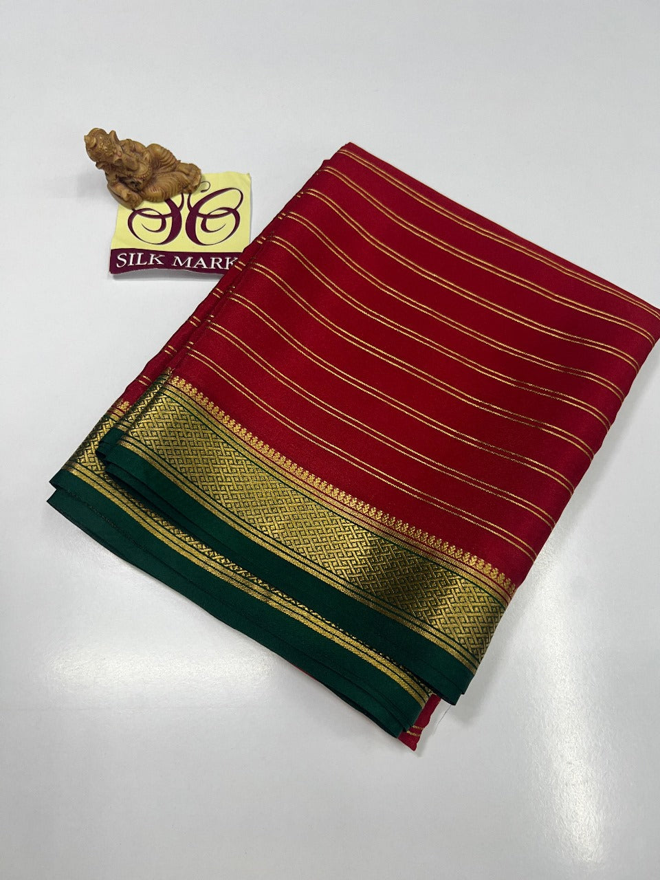PURE MYSORE CREPE SILK WITH EMBROIDERY SAREE WITH BLOUSE PIECE - SK-499-PMCSWESWBP