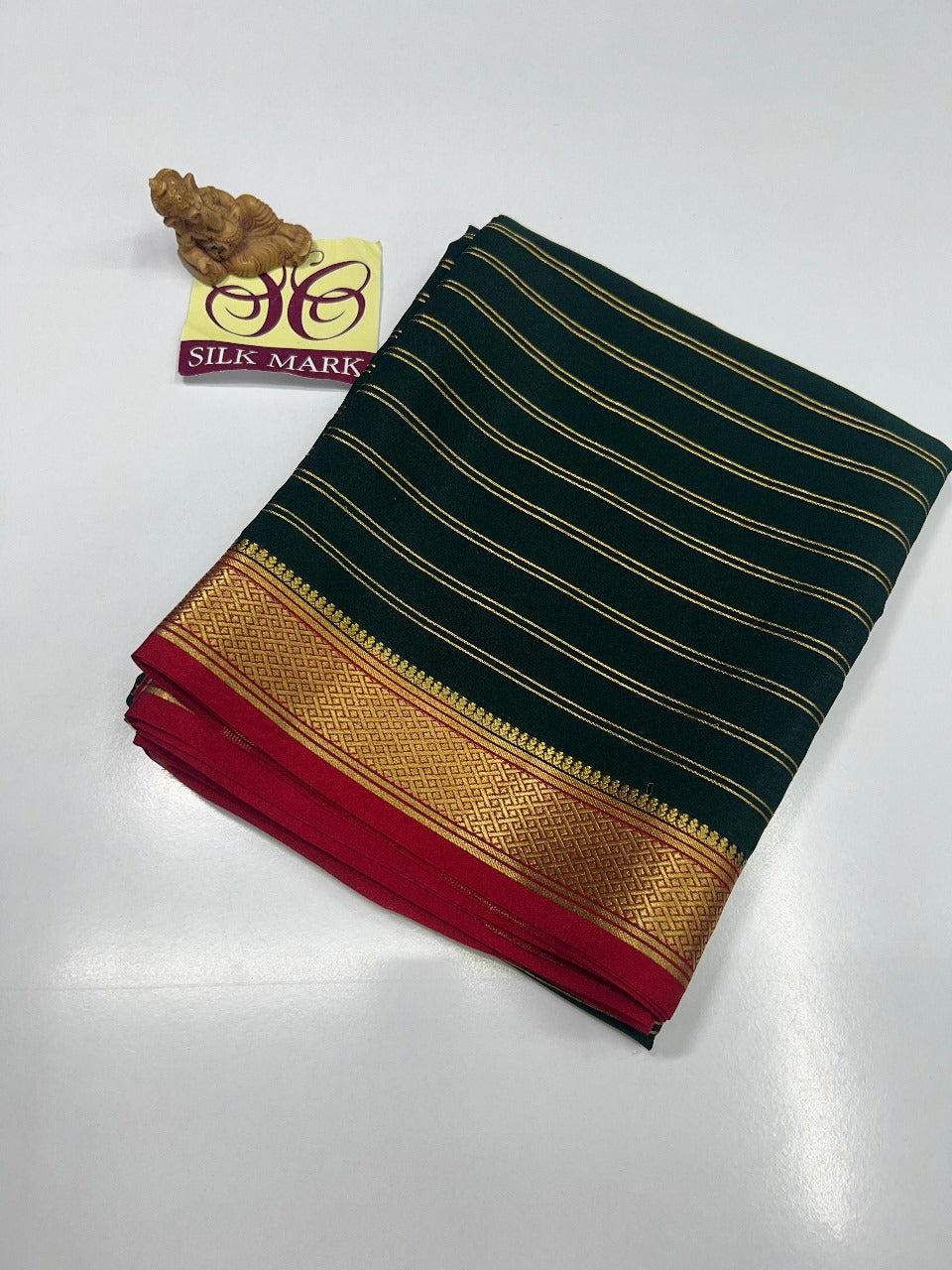 PURE MYSORE CREPE SILK WITH EMBROIDERY SAREE WITH BLOUSE PIECE - SK-509-PMCSWESWBP