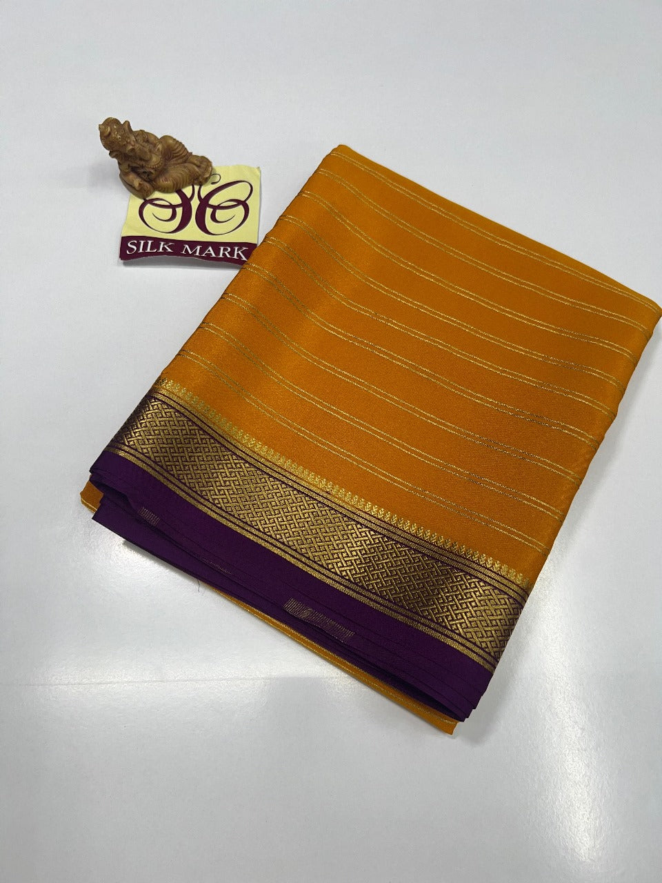 PURE MYSORE CREPE SILK WITH EMBROIDERY SAREE WITH BLOUSE PIECE - SK-510-PMCSWESWBP