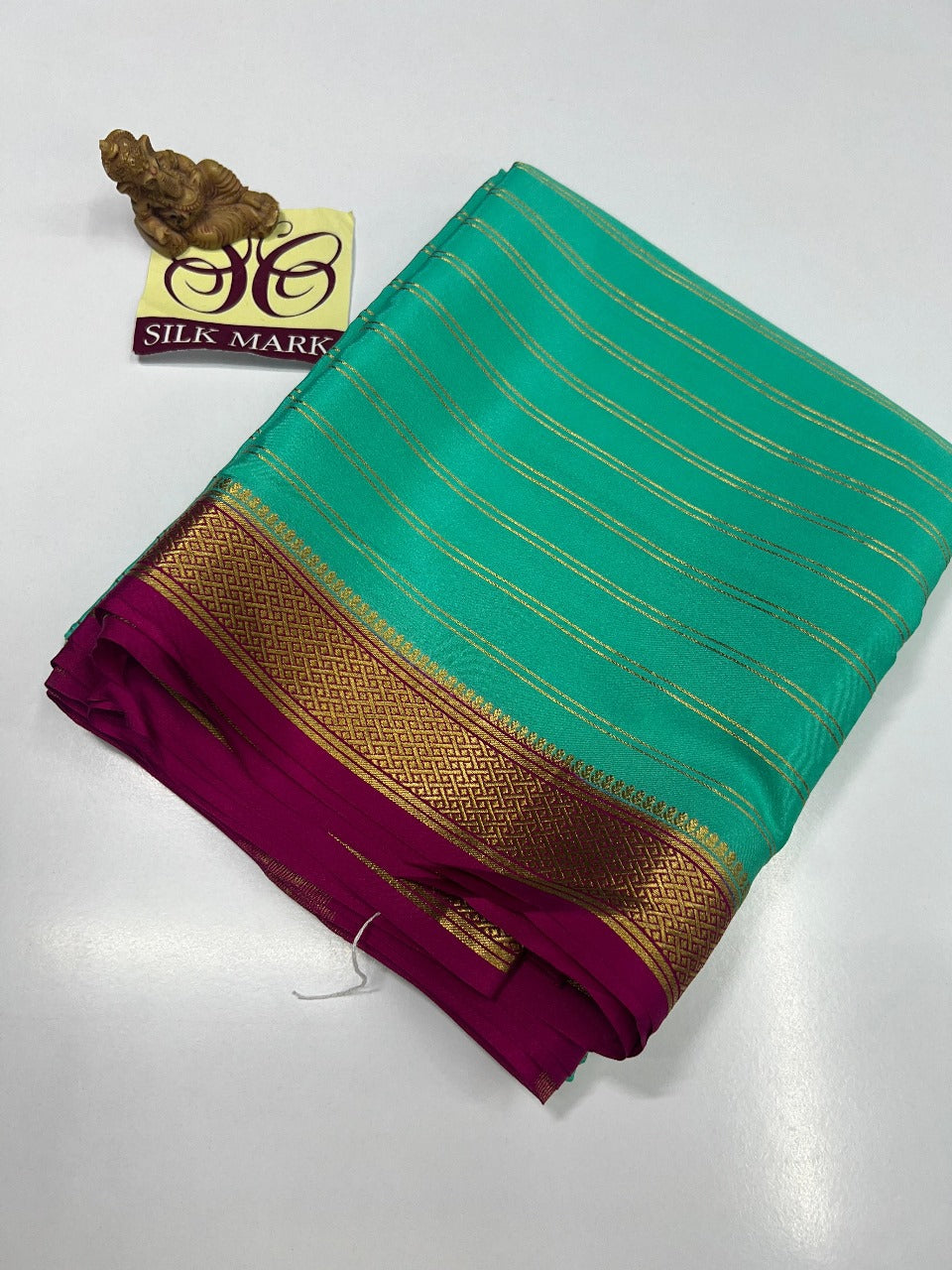 PURE MYSORE CREPE SILK WITH EMBROIDERY SAREE WITH BLOUSE PIECE - SK-512-PMCSWESWBP