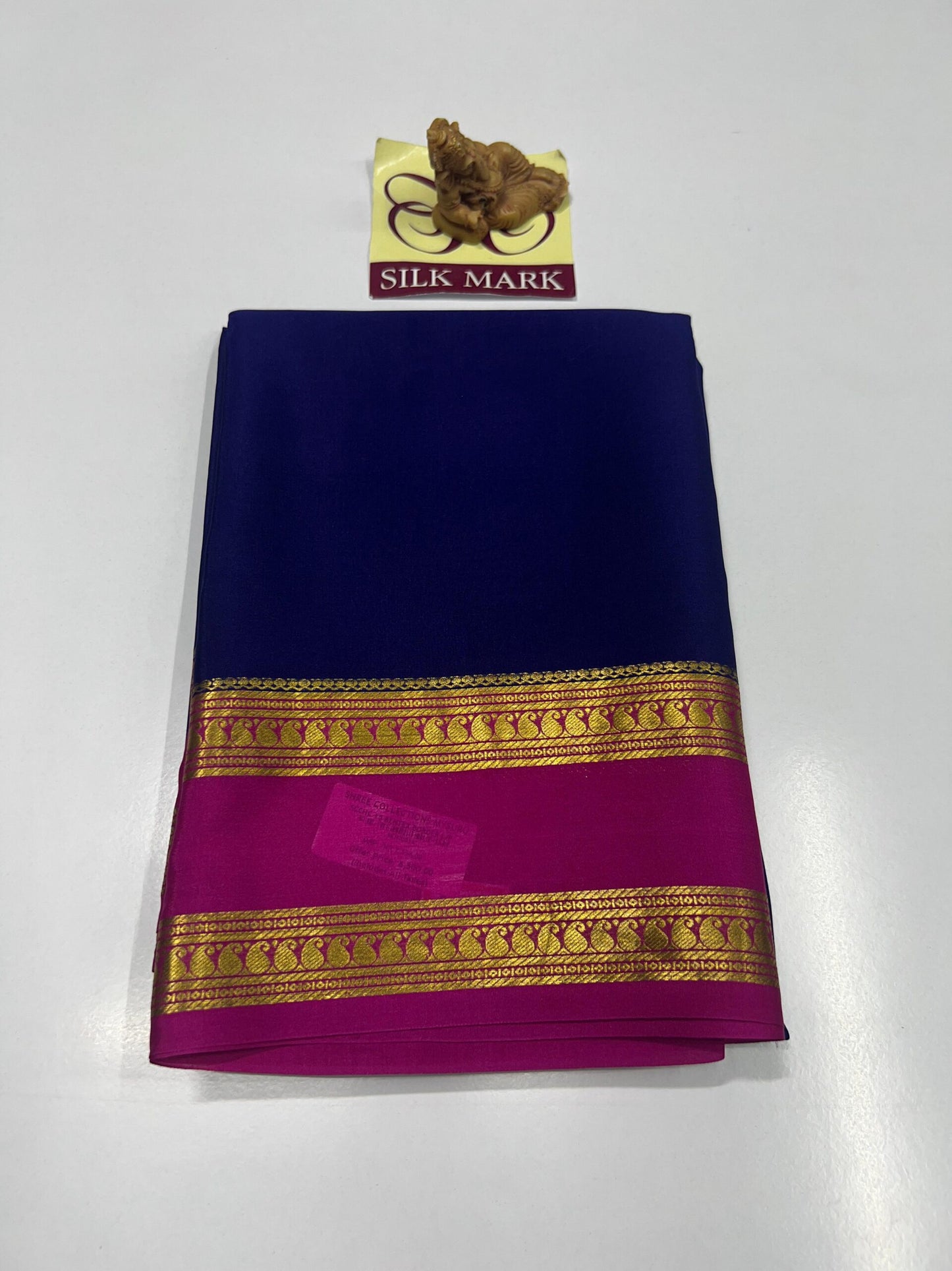 PURE MYSORE CREPE SILK SAREES WITH BLOUSE PIECE SILK MARK CERTIFIED 75 GSM THICKNESS - SK-494-PMCSSWBPSMC7GT