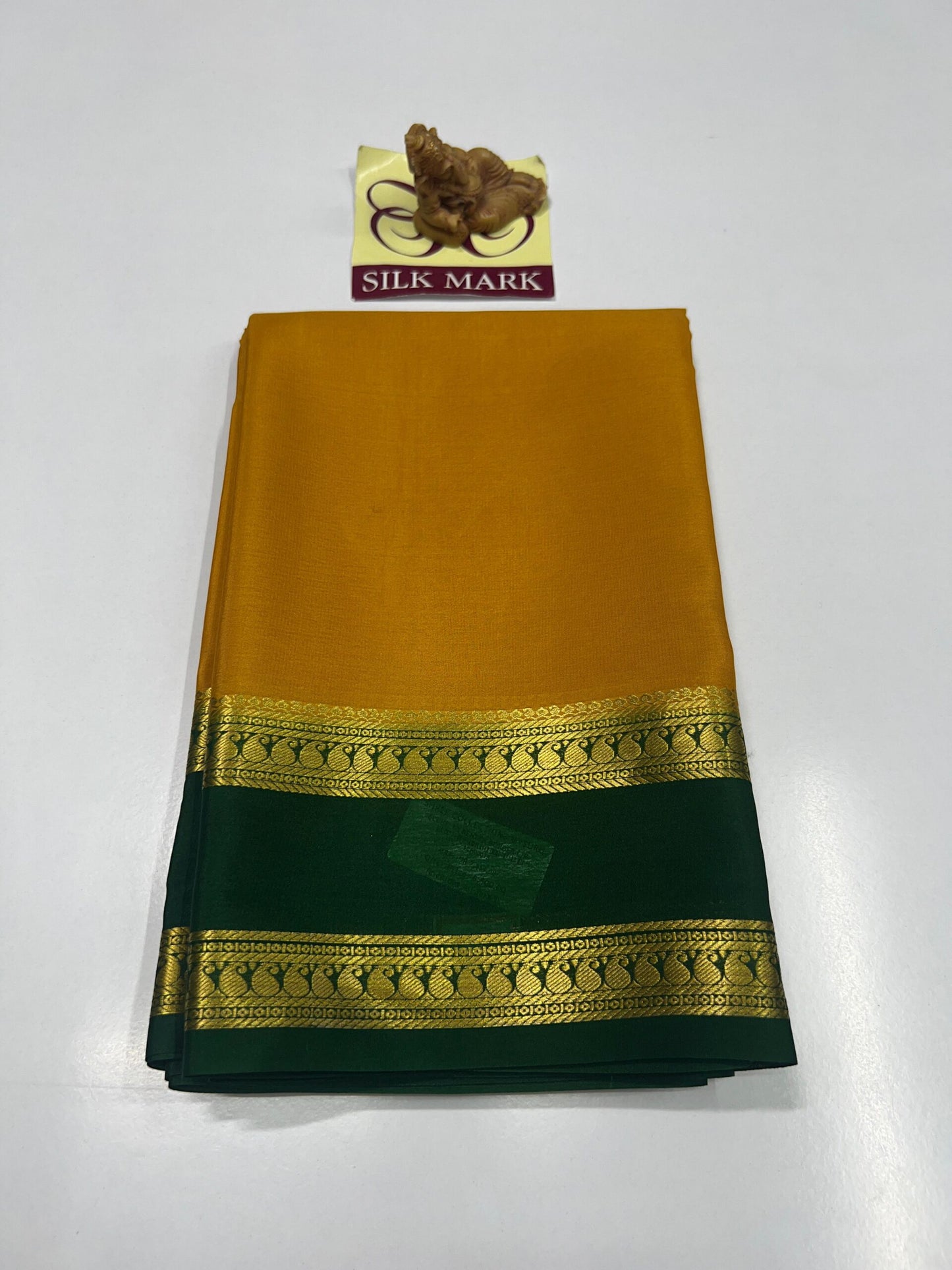 PURE MYSORE CREPE SILK SAREES WITH BLOUSE PIECE SILK MARK CERTIFIED 75 GSM THICKNESS - SK-505-PMCSSWBPSMC7GT