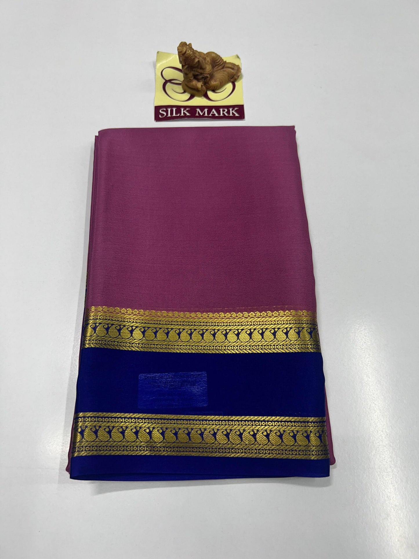 PURE MYSORE CREPE SILK SAREES WITH BLOUSE PIECE SILK MARK CERTIFIED 75 GSM THICKNESS - SK-502-PMCSSWBPSMC7GT