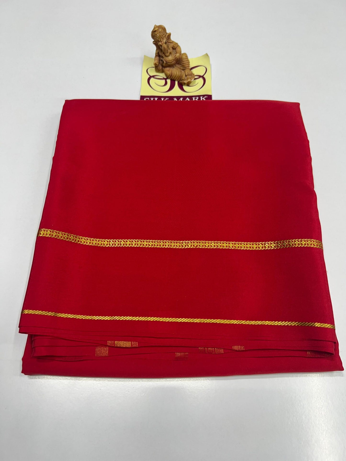 PURE ZARI MYSORE CREPE SILK SAREES WITH BLOUSE PIECE - SK-519-PZMCSSWBP