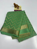 PURE MYSORE CREPE SILK SAREES WITH BLOUSE PIECE SILK MARK CERTIFIED 75 GSM THICKNESS - SK-534-PMCSSWBPSMC7GT