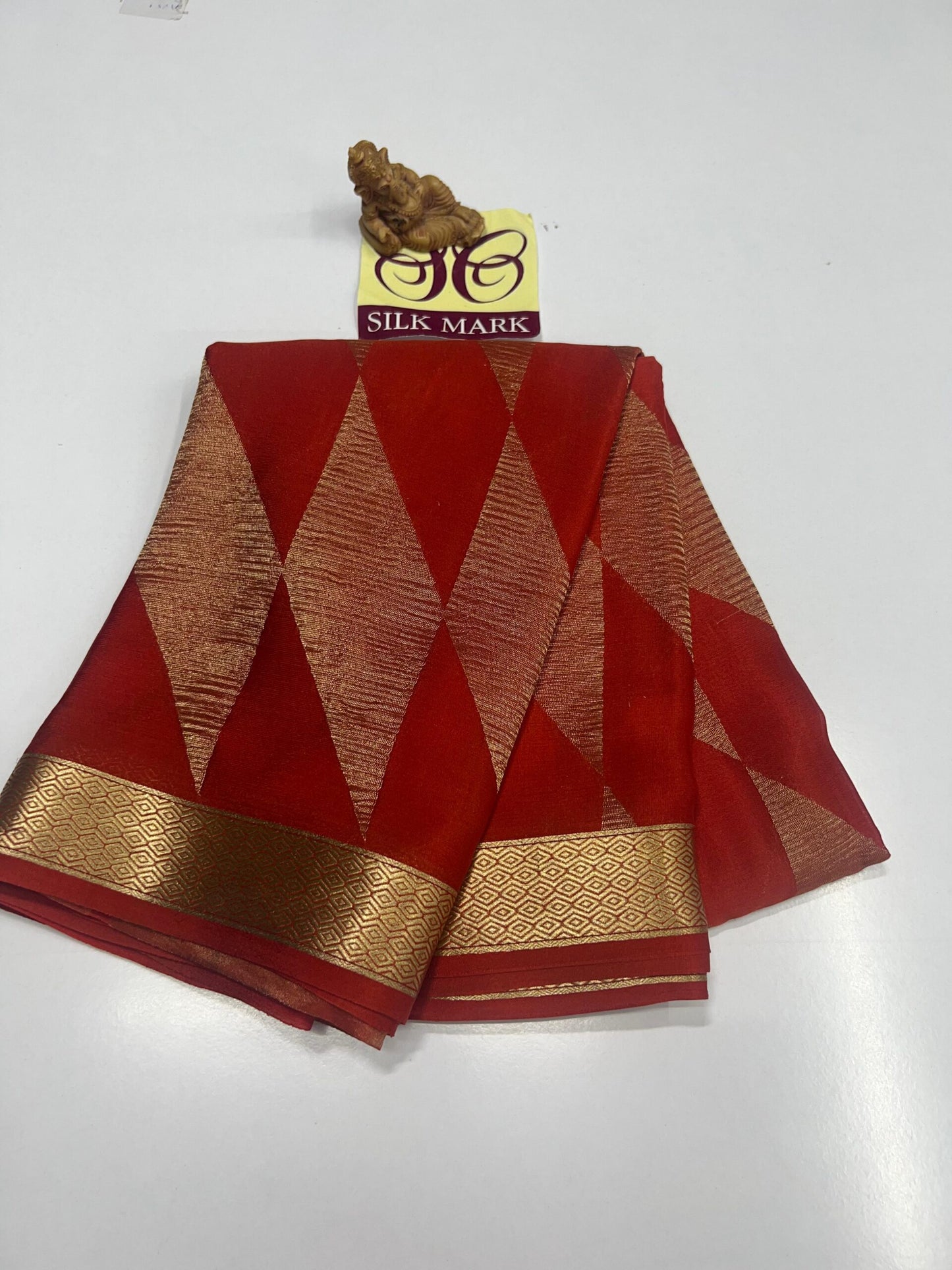 PURE MYSORE CREPE SILK SAREES WITH BLOUSE PIECE SILK MARK CERTIFIED 75 GSM THICKNESS - SK-539-PMCSSWBPSMC7GT