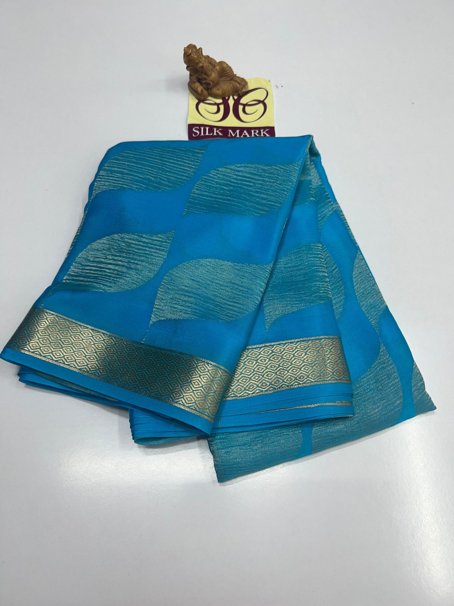 PURE MYSORE CREPE SILK SAREES WITH BLOUSE PIECE SILK MARK CERTIFIED 75 GSM THICKNESS - SK-538-PMCSSWBPSMC7GT