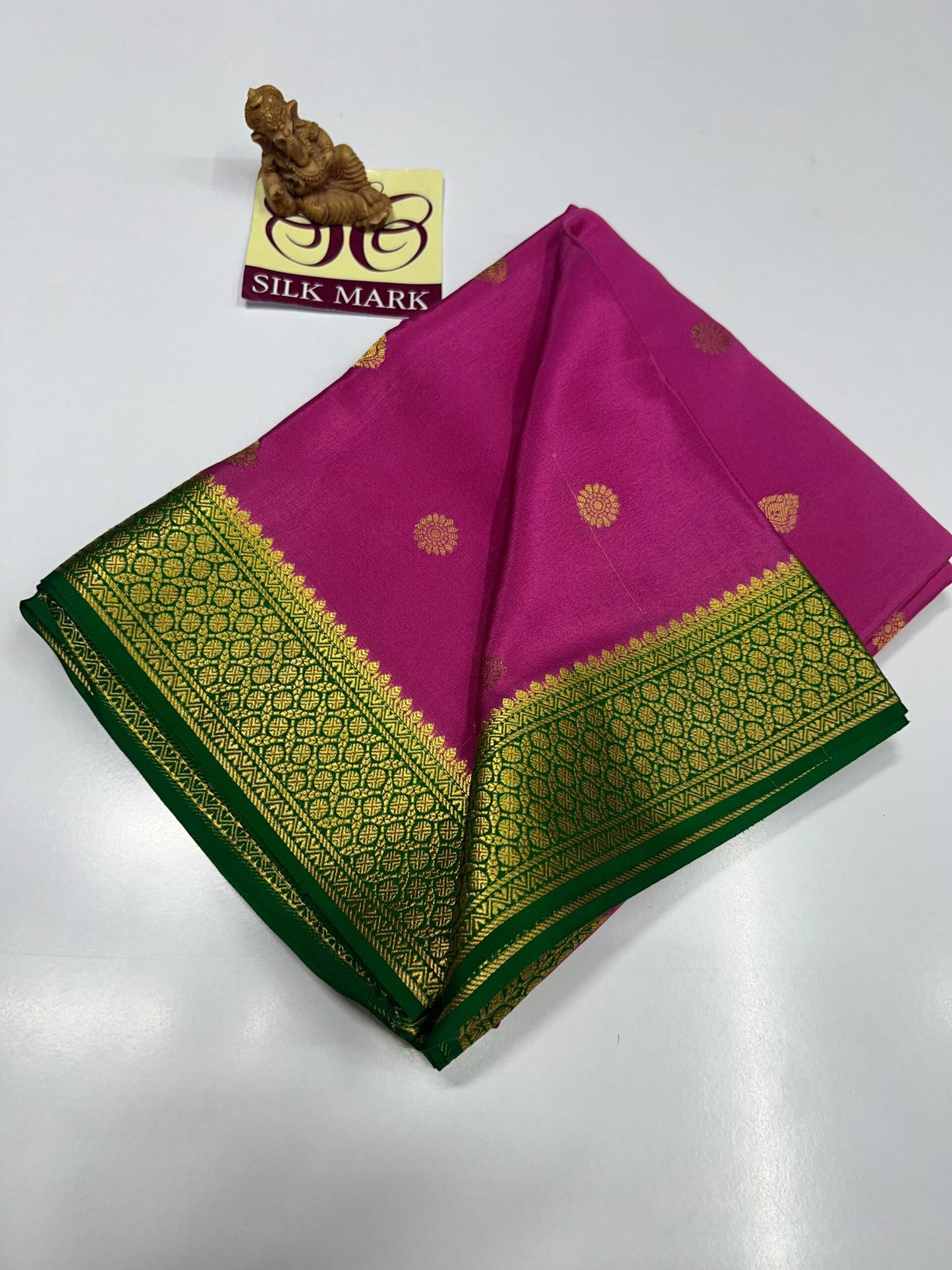PURE MYSORE CREPE SILK WITH EMBROIDERY SAREE WITH BLOUSE PIECE - SK-535-PMCSWESWBP