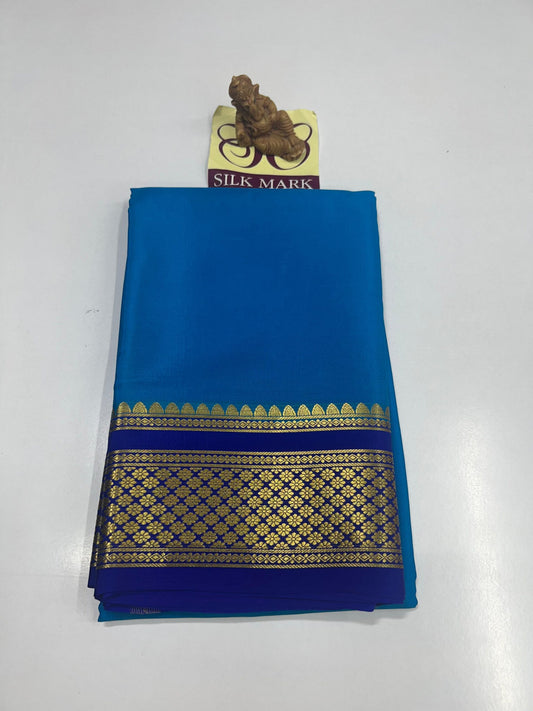 PURE MYSORE CREPE SILK SAREES WITH BLOUSE PIECE - SK-551-PMCSSWBP