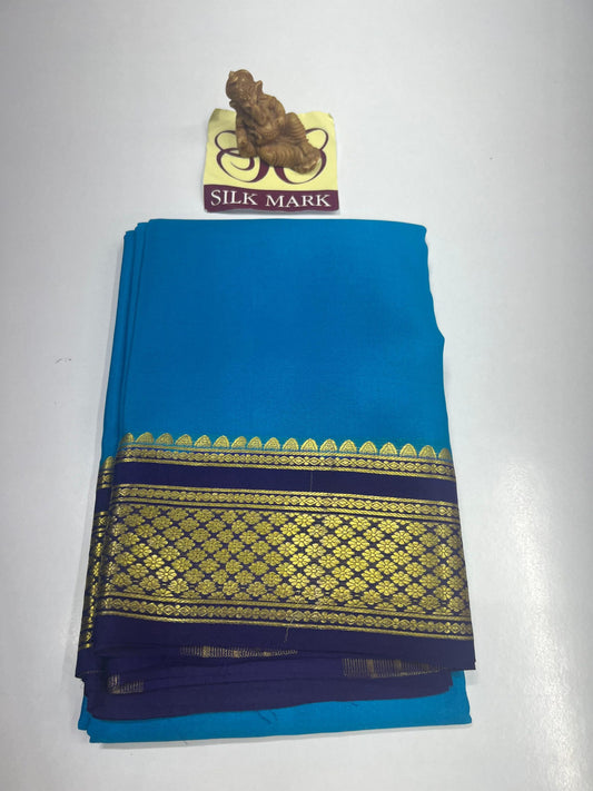 PURE MYSORE CREPE SILK SAREES WITH BLOUSE PIECE - SK-552-PMCSSWBP