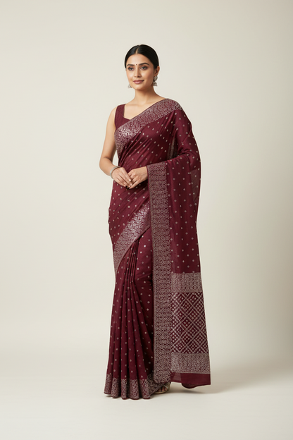 Stone work saree