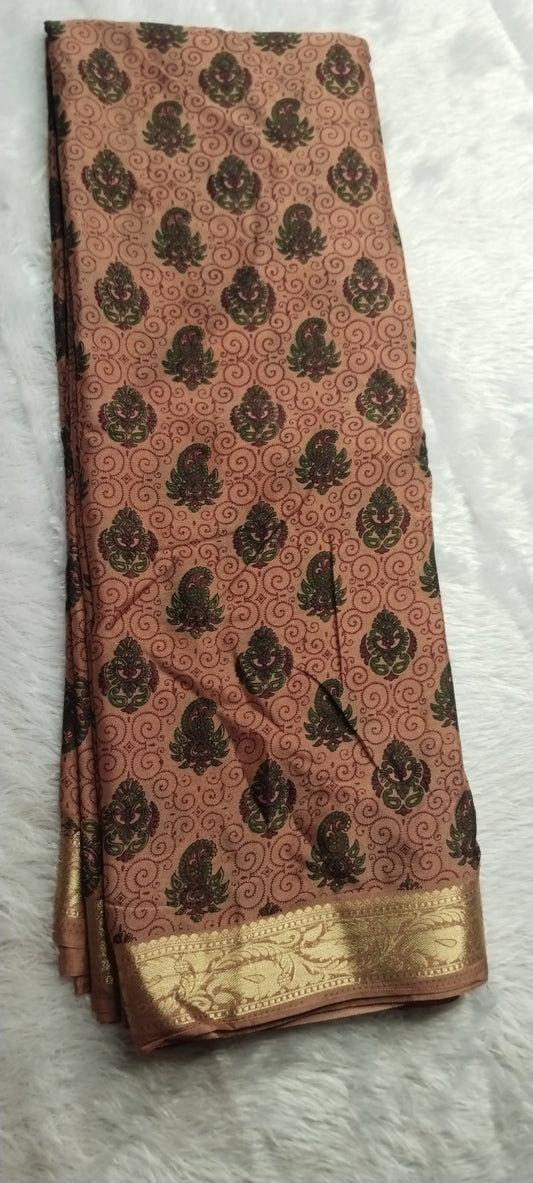semi crepe silk saree printed 1