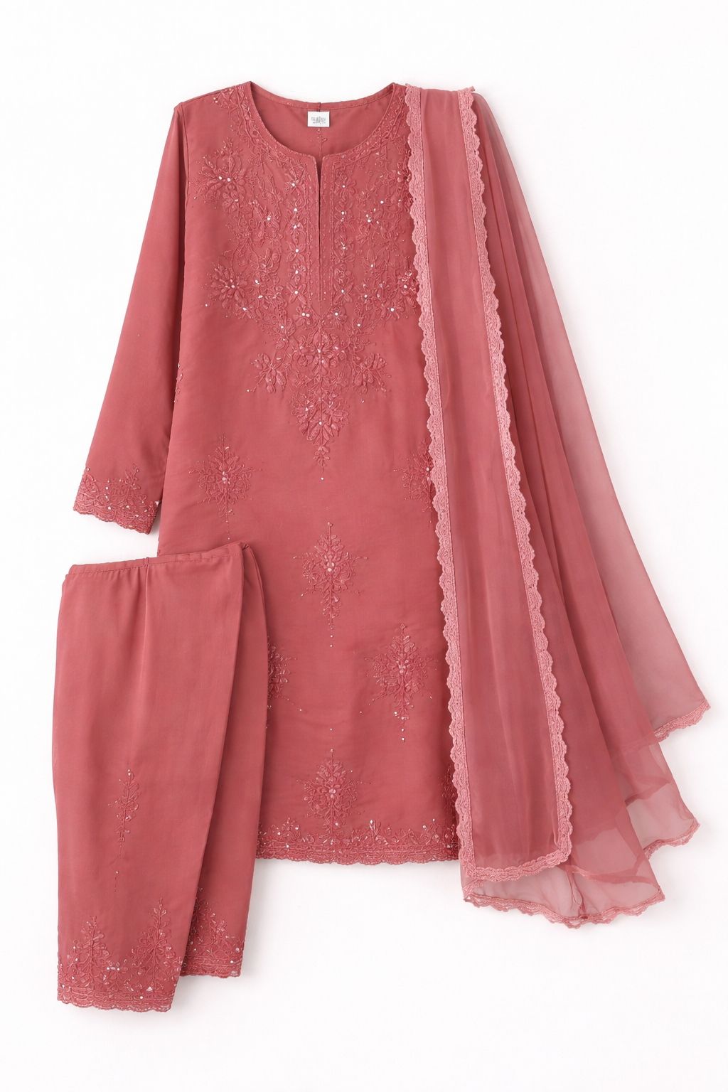 Indo Arabic 3 Piece suit-dusty rose(xl)