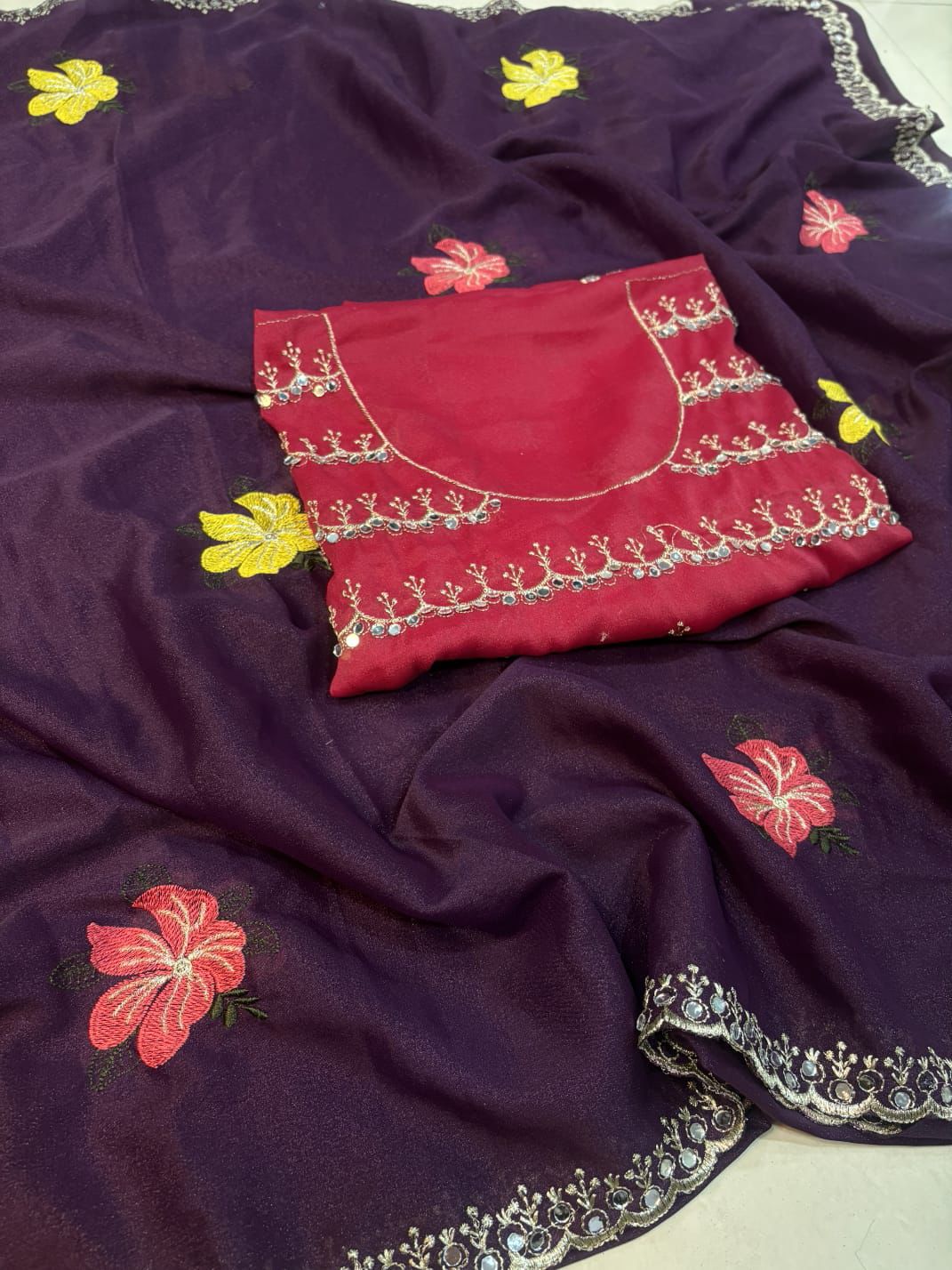 Floral Butti Designer Saree