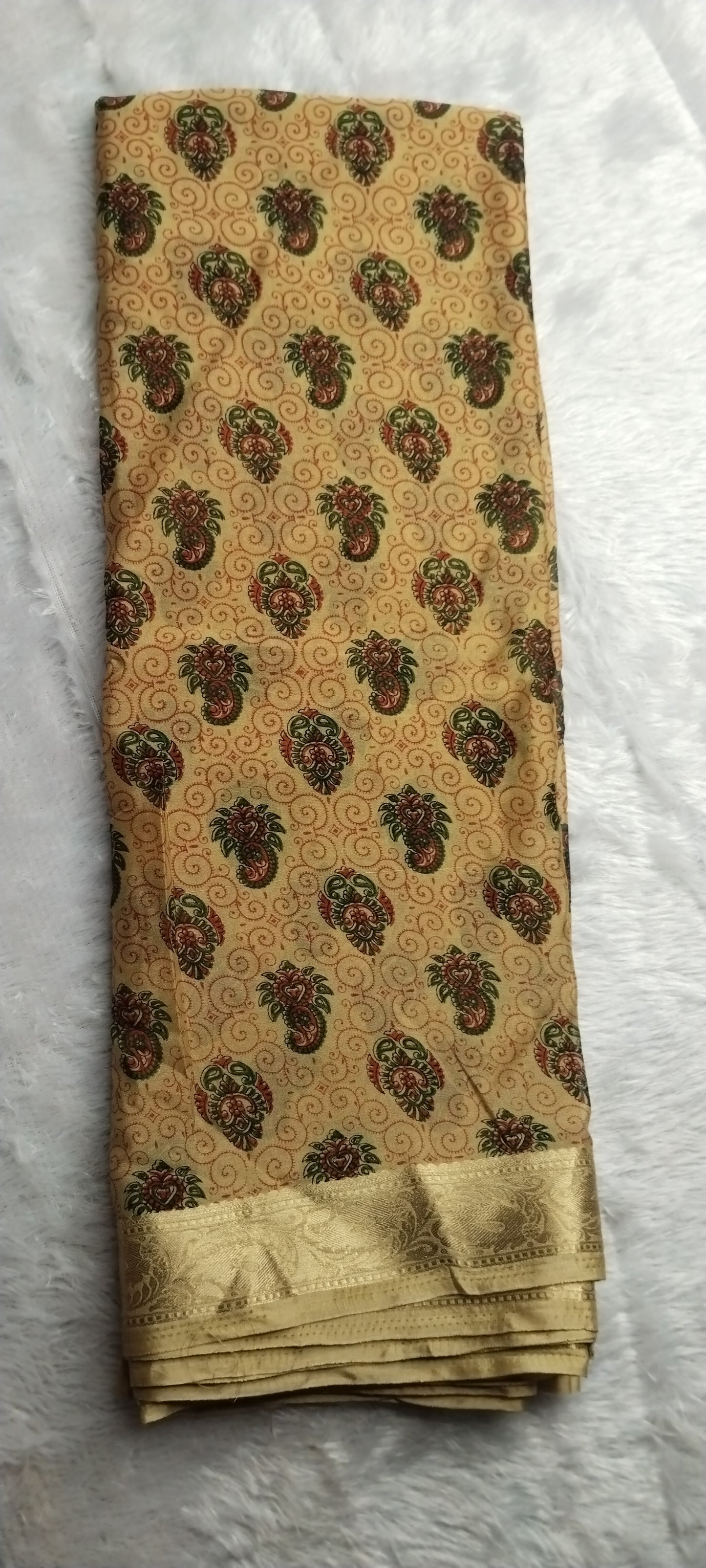 semi crepe silk saree printed 2