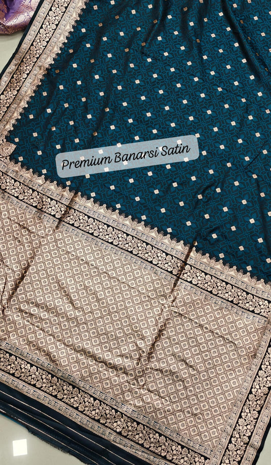 PURE BANARASI SATIN SILK SAREE - SK-18-PBSSS