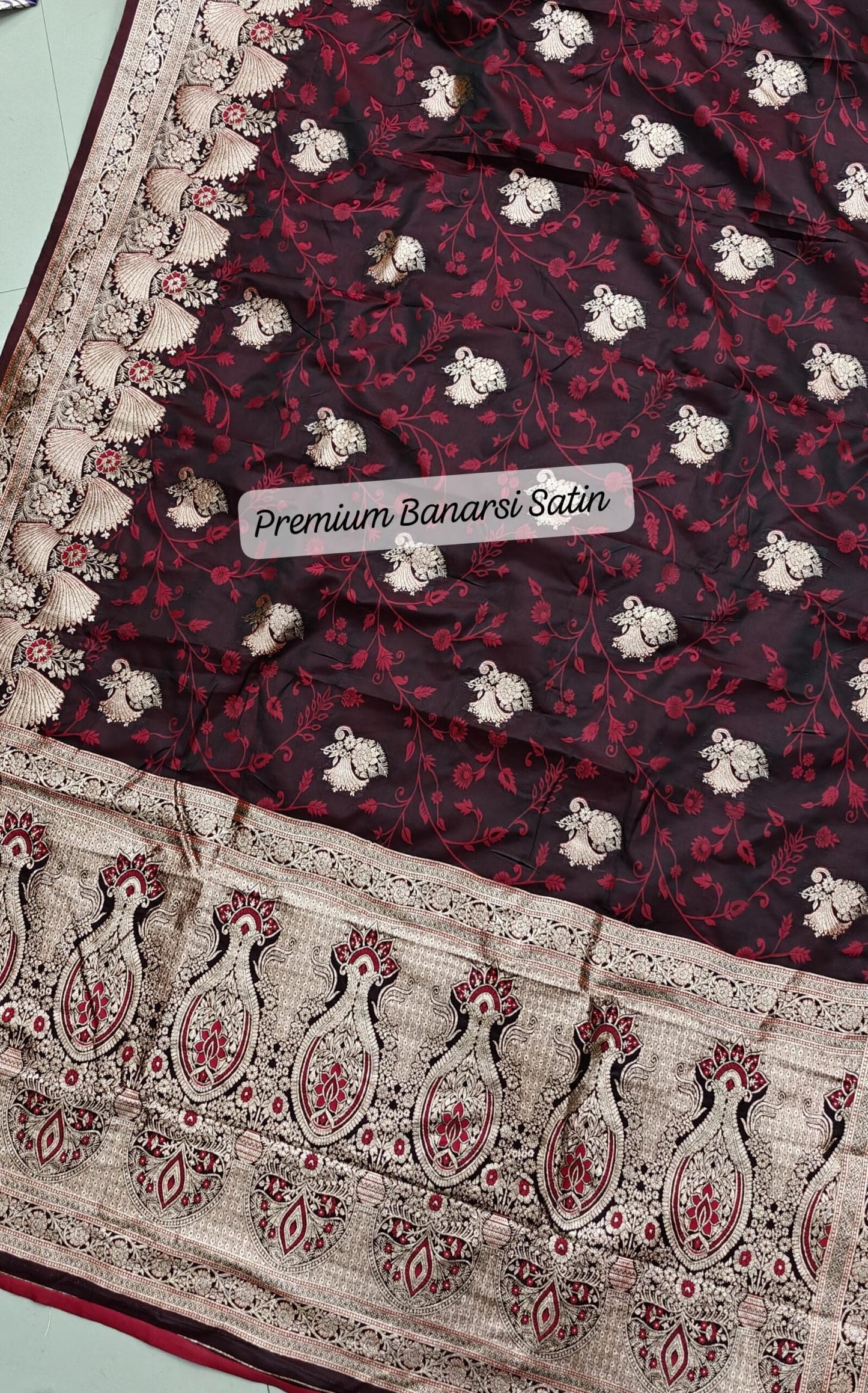 PURE BANARASI SATIN SILK SAREE - SK-27-PBSSS