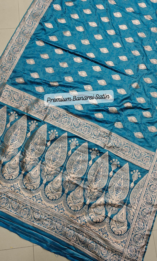 PURE BANARASI SATIN SILK SAREE - SK-22-PBSSS