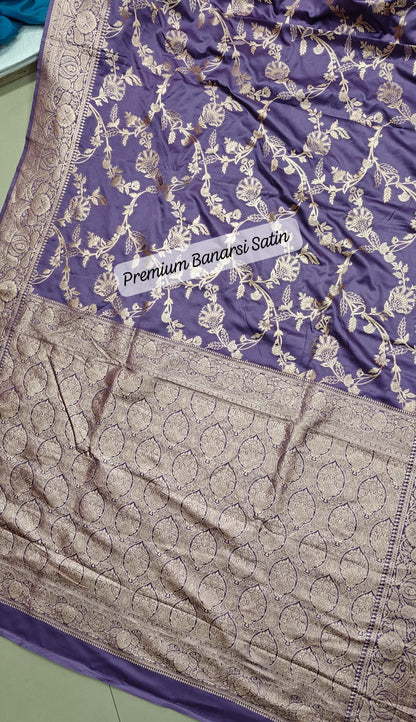 PURE BANARASI SATIN SILK SAREE - SK-23-PBSSS