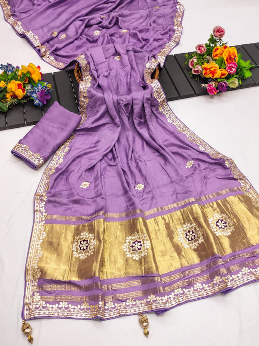 PINK REGAL GAJJI SILK SAREE - SK-36-PRGSS