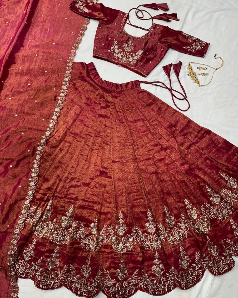 Designor tissue lehenga - Image 3